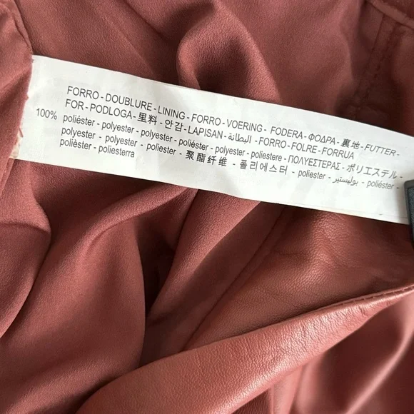 Zara genuine, leather High Waisted Shorts Sz M